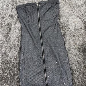 Short silver dress